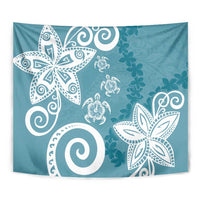 Polynesia Tapestry Hippie Blue Tribal Turtle Floral Pattern LT05 - Polynesian Pride
