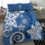 Polynesia Bedding Set Blue Tribal Turtle Floral Pattern