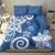 Polynesia Bedding Set Blue Tribal Turtle Floral Pattern