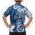 Polynesia Family Matching Mermaid Dress and Hawaiian Shirt Blue Tribal Turtle Floral Pattern