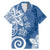 Polynesia Family Matching Mermaid Dress and Hawaiian Shirt Blue Tribal Turtle Floral Pattern