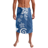 Polynesia Lavalava Blue Tribal Turtle Floral Pattern LT05 Blue - Polynesian Pride