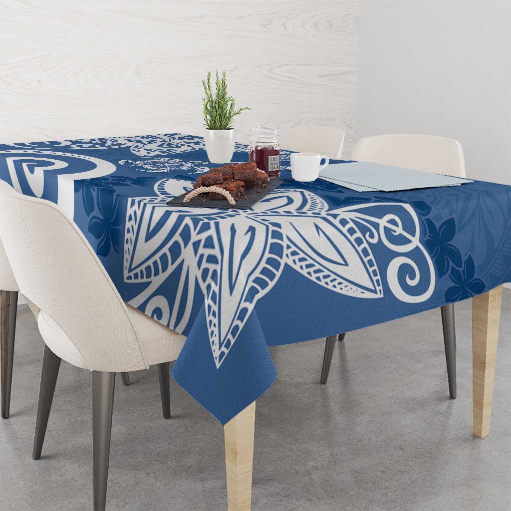 Polynesia Tablecloth Blue Tribal Turtle Floral Pattern LT05 - Polynesian Pride