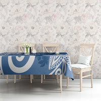 Polynesia Tablecloth Blue Tribal Turtle Floral Pattern LT05 - Polynesian Pride