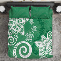 Polynesia Bedding Set Green Tribal Turtle Floral Pattern LT05 Green - Polynesian Pride