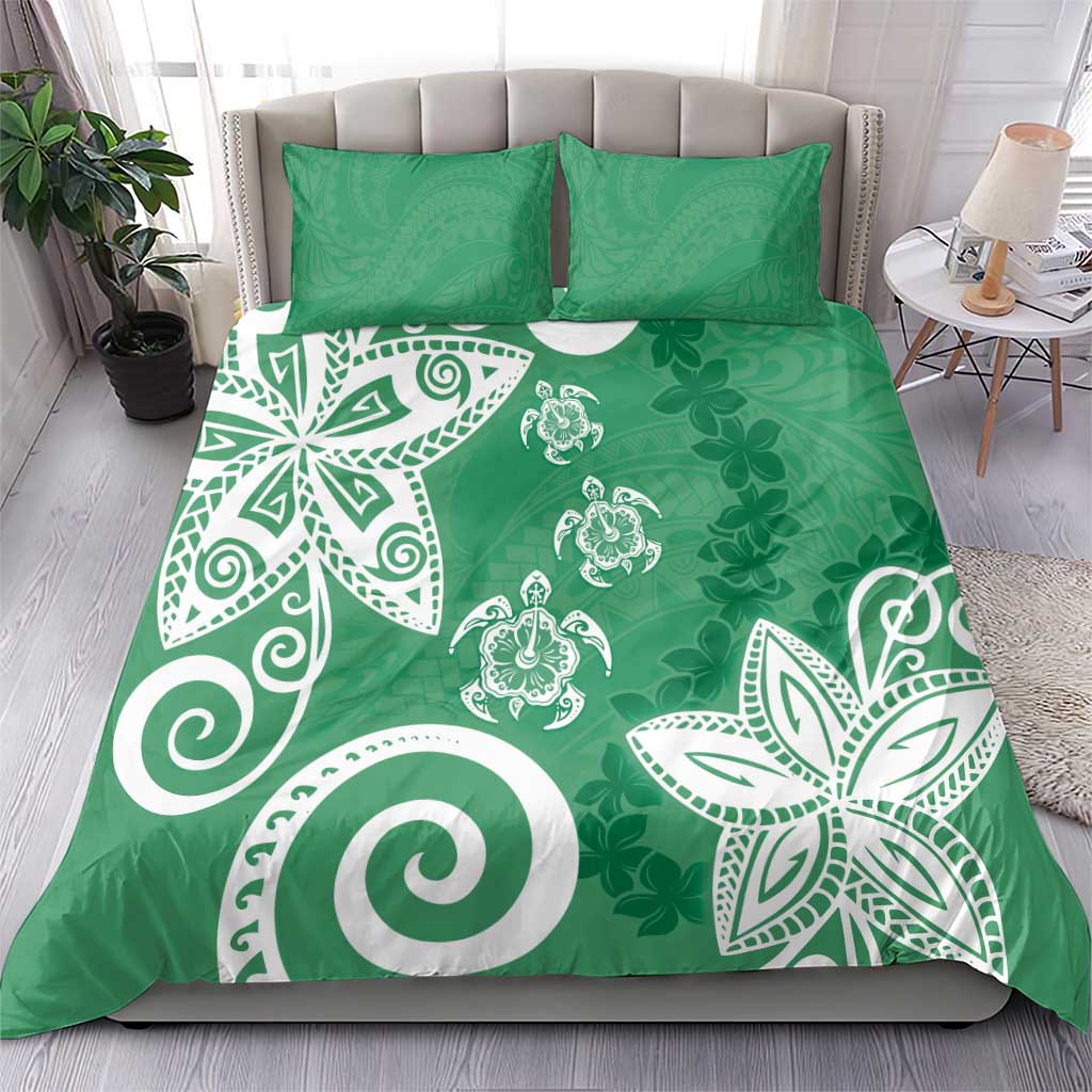 Polynesia Bedding Set Green Tribal Turtle Floral Pattern LT05 - Polynesian Pride