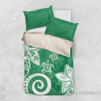 Polynesia Bedding Set Green Tribal Turtle Floral Pattern LT05 US Twin 172cm x 218cm Green - Polynesian Pride