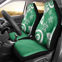 Polynesia Car Seat Cover Green Tribal Turtle Floral Pattern LT05 - Polynesian Pride