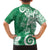 Polynesia Family Matching Puletasi and Hawaiian Shirt Green Tribal Turtle Floral Pattern