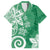 Polynesia Family Matching Puletasi and Hawaiian Shirt Green Tribal Turtle Floral Pattern