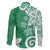 Polynesia Family Matching Puletasi and Hawaiian Shirt Green Tribal Turtle Floral Pattern