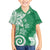 Polynesia Family Matching Puletasi and Hawaiian Shirt Green Tribal Turtle Floral Pattern