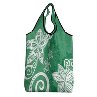 Polynesia Grocery Bag Green Tribal Turtle Floral Pattern LT05 - Polynesian Pride