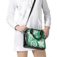 Polynesia Shoulder Handbag Green Tribal Turtle Floral Pattern LT05 - Polynesian Pride