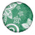 Polynesia Spare Tire Cover Green Tribal Turtle Floral Pattern