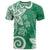 Polynesia T Shirt Green Tribal Turtle Floral Pattern