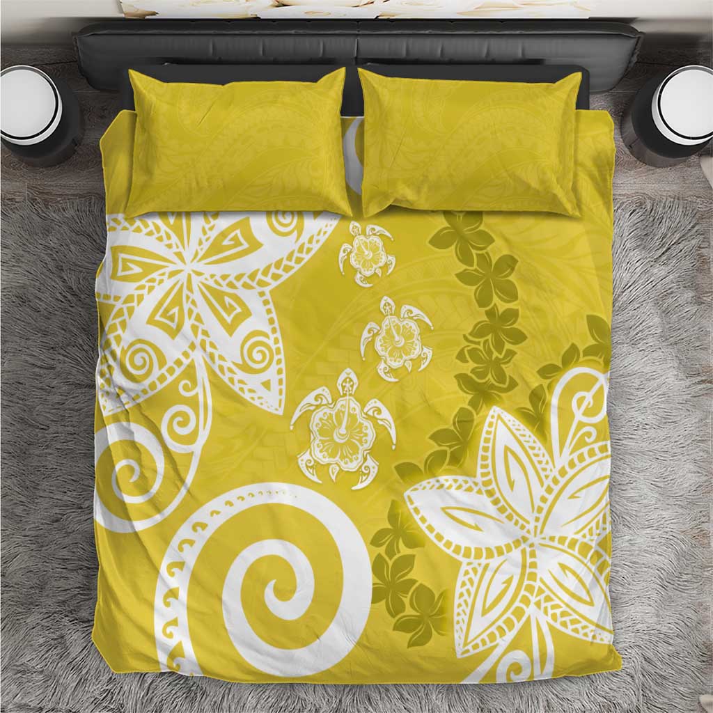Polynesia Bedding Set Yellow Tribal Turtle Floral Pattern LT05 Yellow - Polynesian Pride
