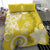 Polynesia Bedding Set Yellow Tribal Turtle Floral Pattern