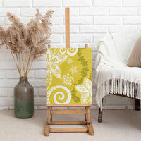 Polynesia Canvas Wall Art Yellow Tribal Turtle Floral Pattern LT05 - Polynesian Pride