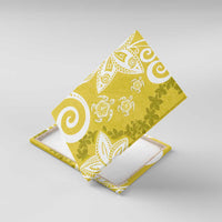 Polynesia Canvas Wall Art Yellow Tribal Turtle Floral Pattern LT05 With Frame Yellow - Polynesian Pride
