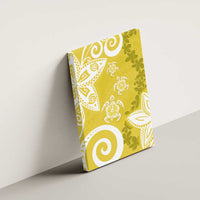 Polynesia Canvas Wall Art Yellow Tribal Turtle Floral Pattern LT05 - Polynesian Pride