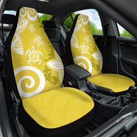 Polynesia Car Seat Cover Yellow Tribal Turtle Floral Pattern LT05 One Size Yellow - Polynesian Pride