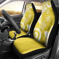 Polynesia Car Seat Cover Yellow Tribal Turtle Floral Pattern LT05 - Polynesian Pride