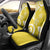 Polynesia Car Seat Cover Yellow Tribal Turtle Floral Pattern