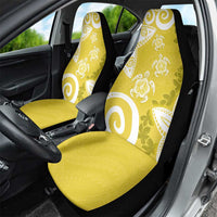 Polynesia Car Seat Cover Yellow Tribal Turtle Floral Pattern LT05 - Polynesian Pride
