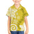 Polynesia Family Matching Puletasi and Hawaiian Shirt Yellow Tribal Turtle Floral Pattern