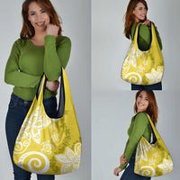 Polynesia Grocery Bag Yellow Tribal Turtle Floral Pattern LT05 - Polynesian Pride