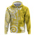 Polynesia Hoodie Yellow Tribal Turtle Floral Pattern