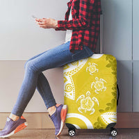 Polynesia Luggage Cover Yellow Tribal Turtle Floral Pattern LT05 - Polynesian Pride