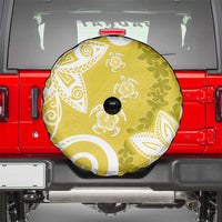 Polynesia Spare Tire Cover Yellow Tribal Turtle Floral Pattern LT05 - Polynesian Pride