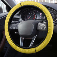 Polynesia Steering Wheel Cover Yellow Tribal Turtle Floral Pattern LT05 - Polynesian Pride