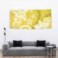 Polynesia Tapestry Yellow Tribal Turtle Floral Pattern LT05 - Polynesian Pride