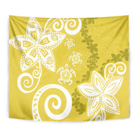 Polynesia Tapestry Yellow Tribal Turtle Floral Pattern LT05 - Polynesian Pride