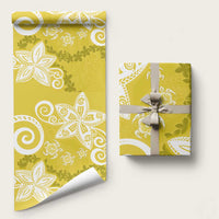 Polynesia Wrapping Paper Yellow Tribal Turtle Floral Pattern LT05 58" × 23" Yellow - Polynesian Pride