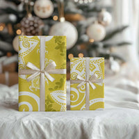 Polynesia Wrapping Paper Yellow Tribal Turtle Floral Pattern LT05 - Polynesian Pride