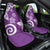 Polynesia Car Seat Cover Purple Tribal Turtle Floral Pattern