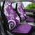 Polynesia Car Seat Cover Purple Tribal Turtle Floral Pattern