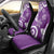 Polynesia Car Seat Cover Purple Tribal Turtle Floral Pattern