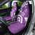 Polynesia Car Seat Cover Purple Tribal Turtle Floral Pattern