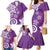 Polynesia Family Matching Mermaid Dress and Hawaiian Shirt Purple Tribal Turtle Floral Pattern