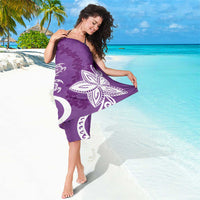 Polynesia Sarong Purple Tribal Turtle Floral Pattern LT05 - Polynesian Pride