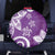 Polynesia Spare Tire Cover Purple Tribal Turtle Floral Pattern