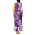 Polynesia Tank Maxi Dress Purple Tribal Turtle Floral Pattern