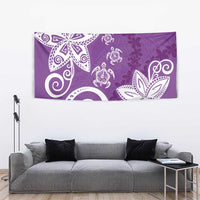 Polynesia Tapestry Purple Tribal Turtle Floral Pattern LT05 - Polynesian Pride