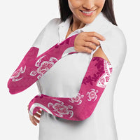 Polynesia Arm Sleeves Pink Tribal Turtle Floral Pattern LT05 - Polynesian Pride