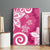 Polynesia Canvas Wall Art Pink Tribal Turtle Floral Pattern